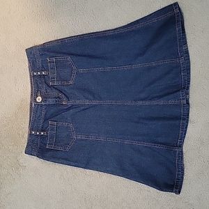 Jean skirt,  bell flair at bottom,  size 5/6